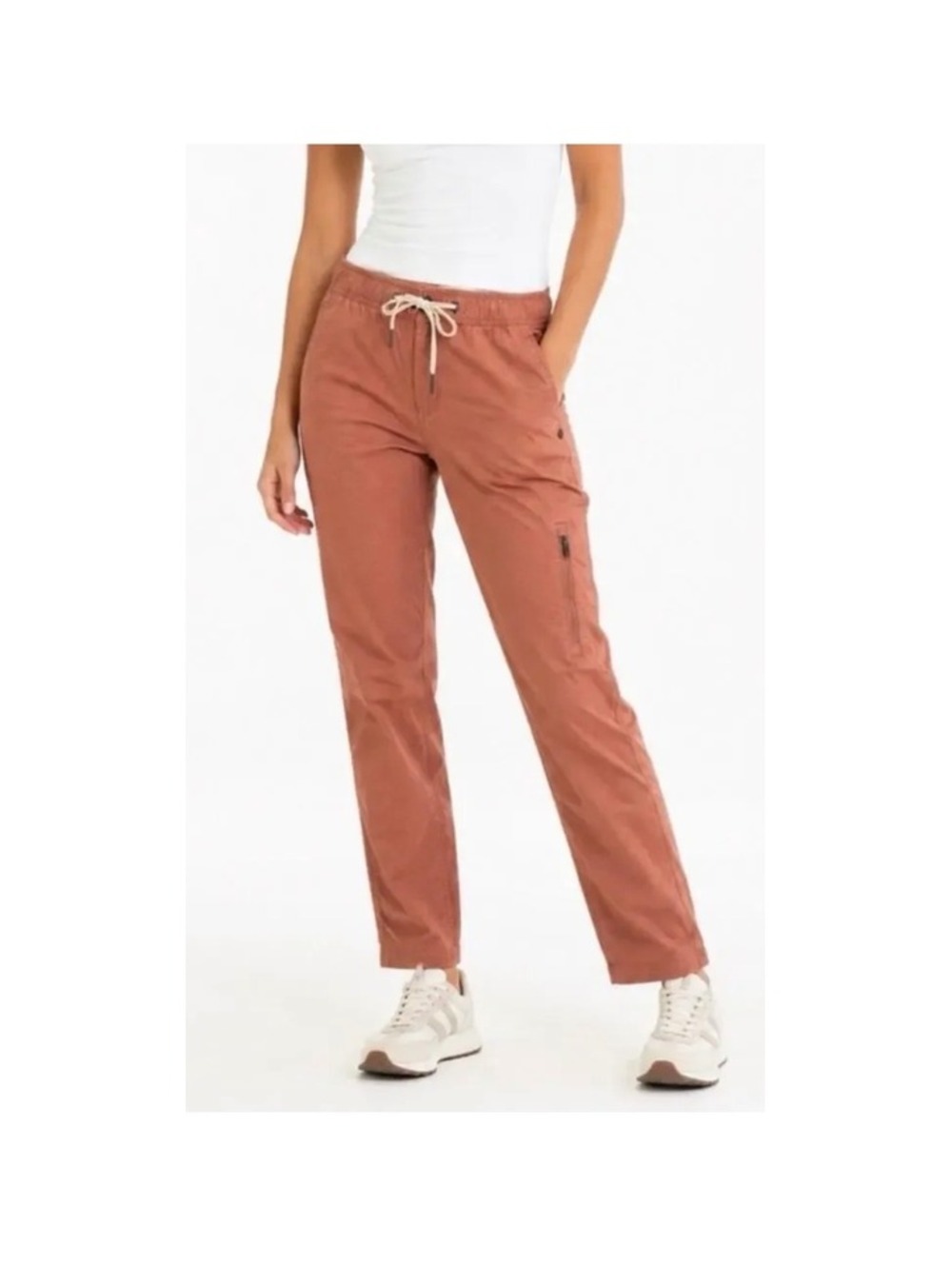 Vuori Women's Brown Cargo Pants with Drawstring Waist Size XS